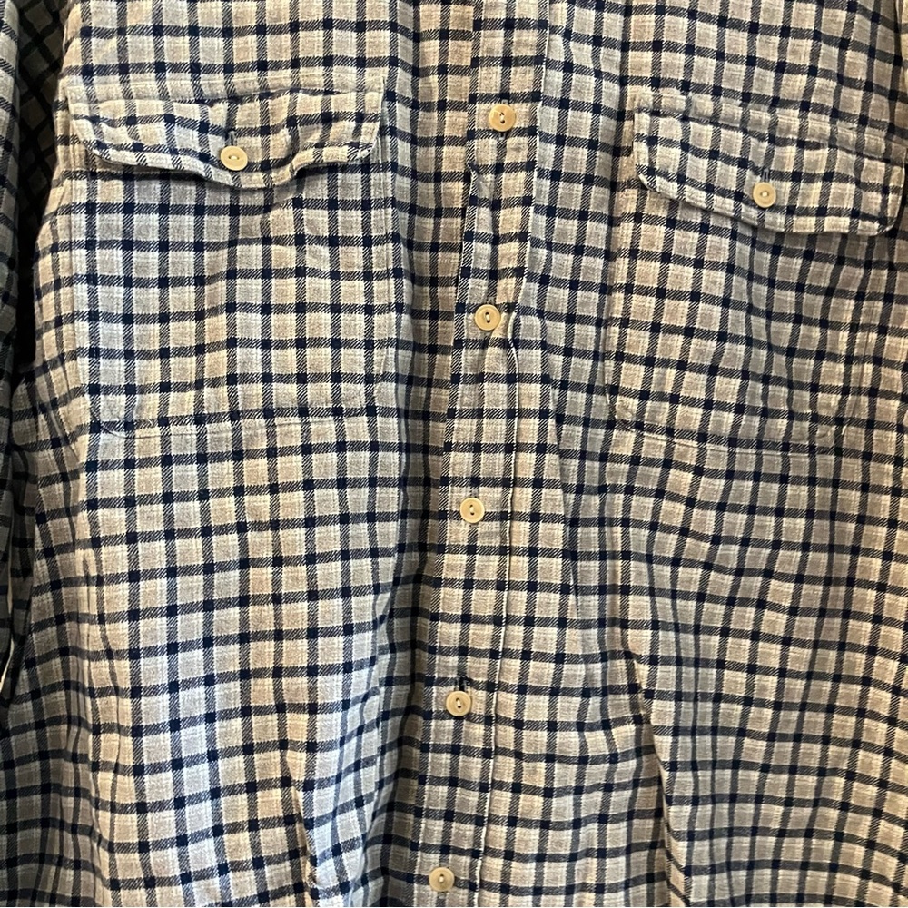 Vintage Abercrombie & Fitch Button Up Flannel Shirt Mens XL Plaid 90s Baggy Long - Picture 5 of 10